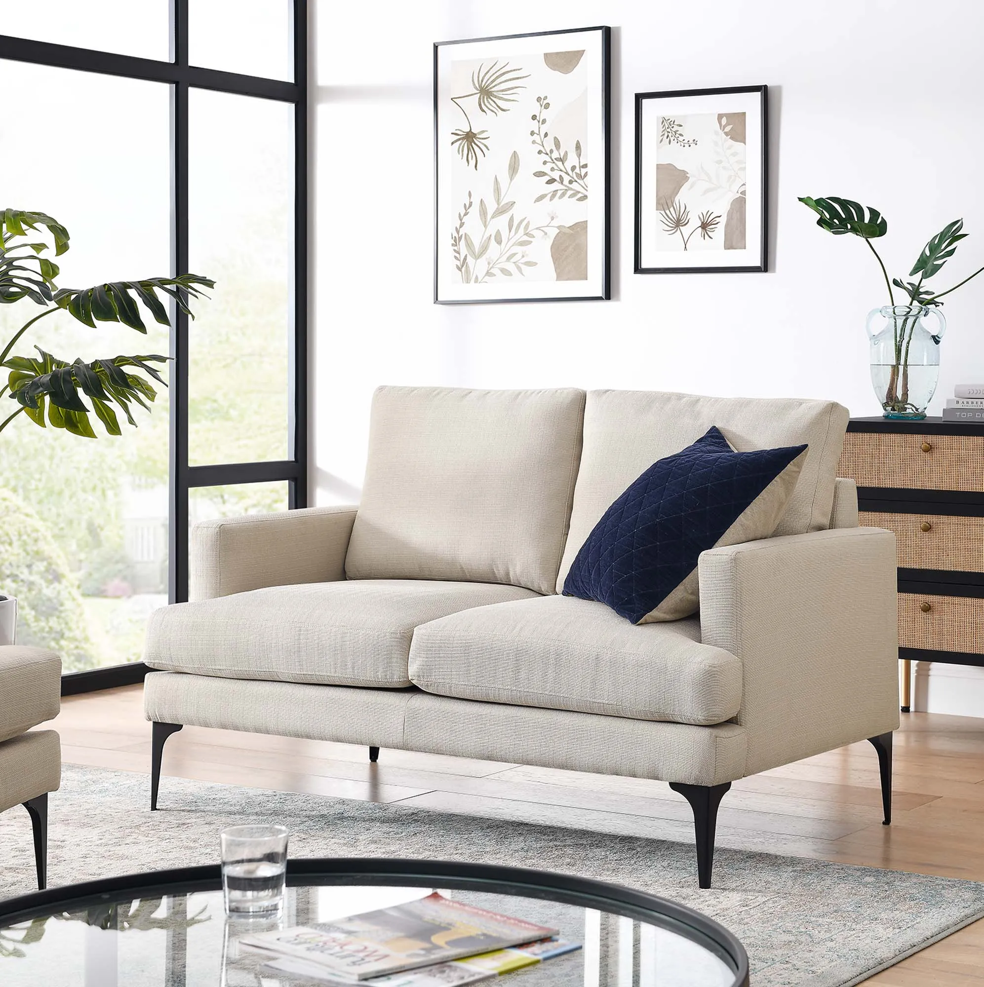 Evermore Upholstered Fabric Loveseat by Modway