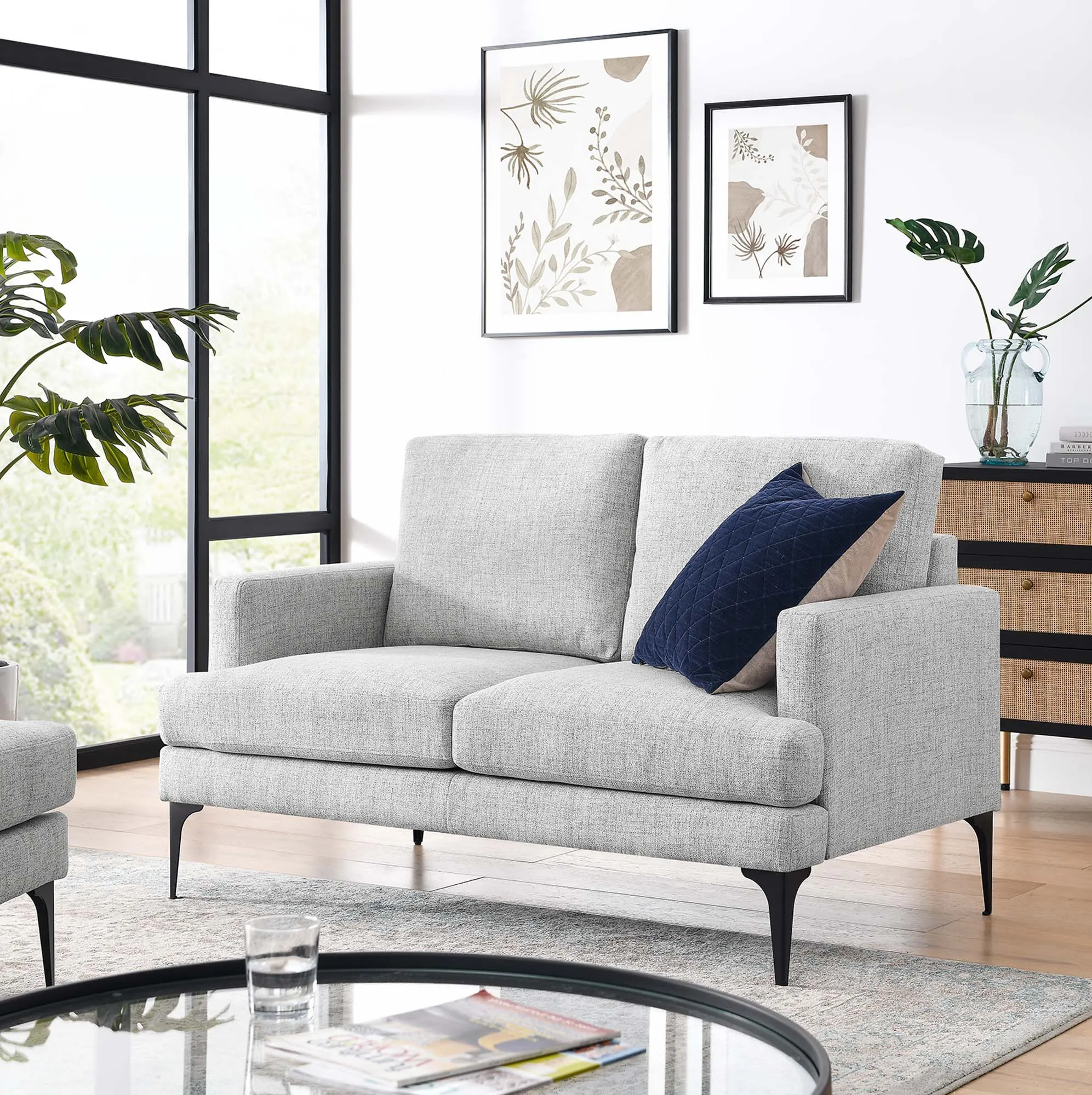 Evermore Upholstered Fabric Loveseat by Modway
