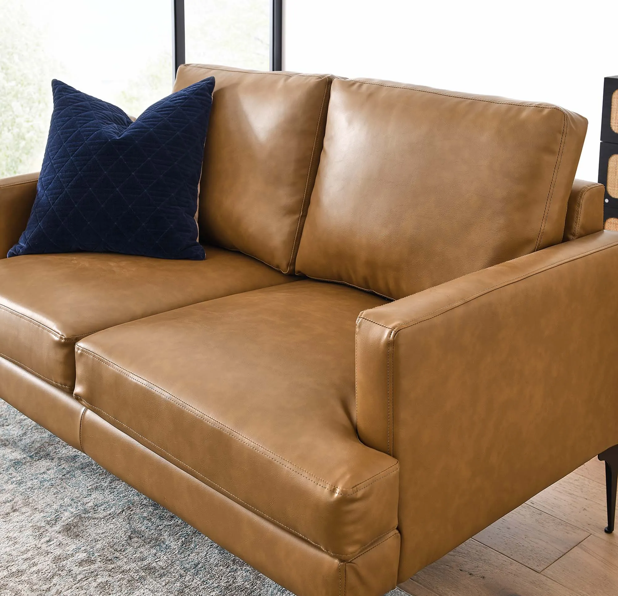 Evermore Vegan Leather Loveseat by Modway