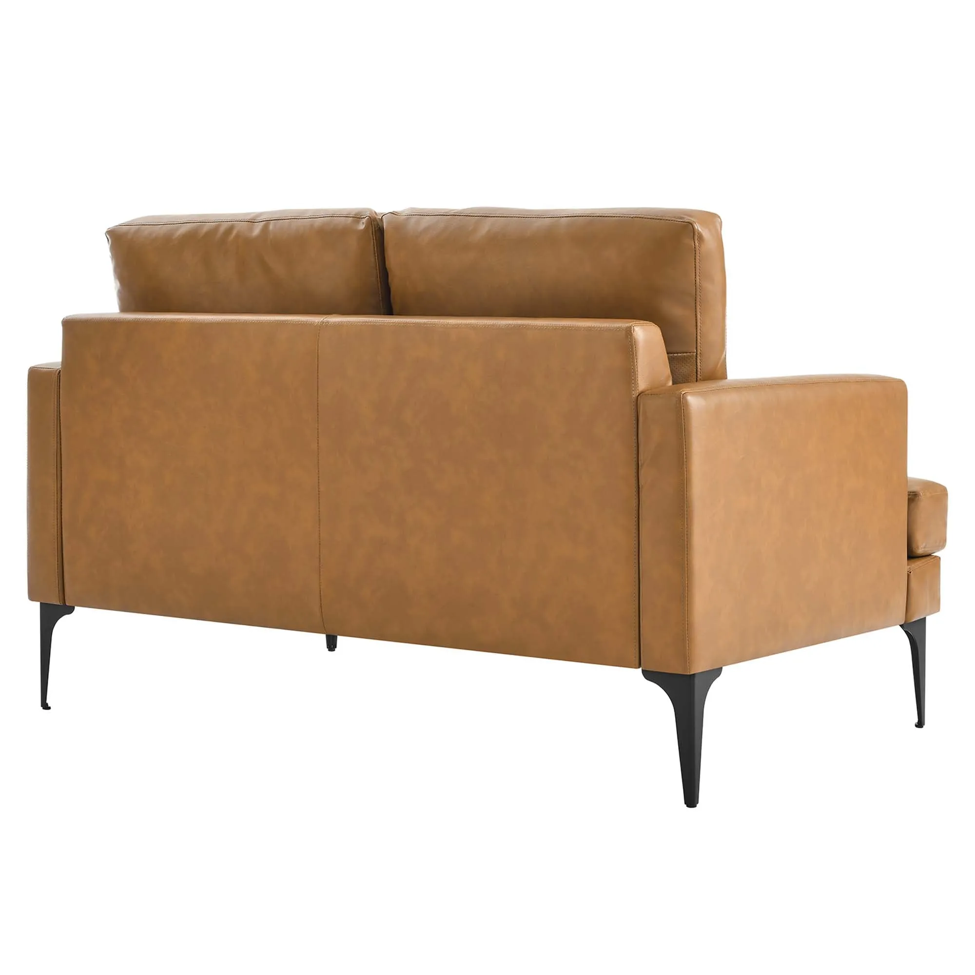 Evermore Vegan Leather Loveseat by Modway