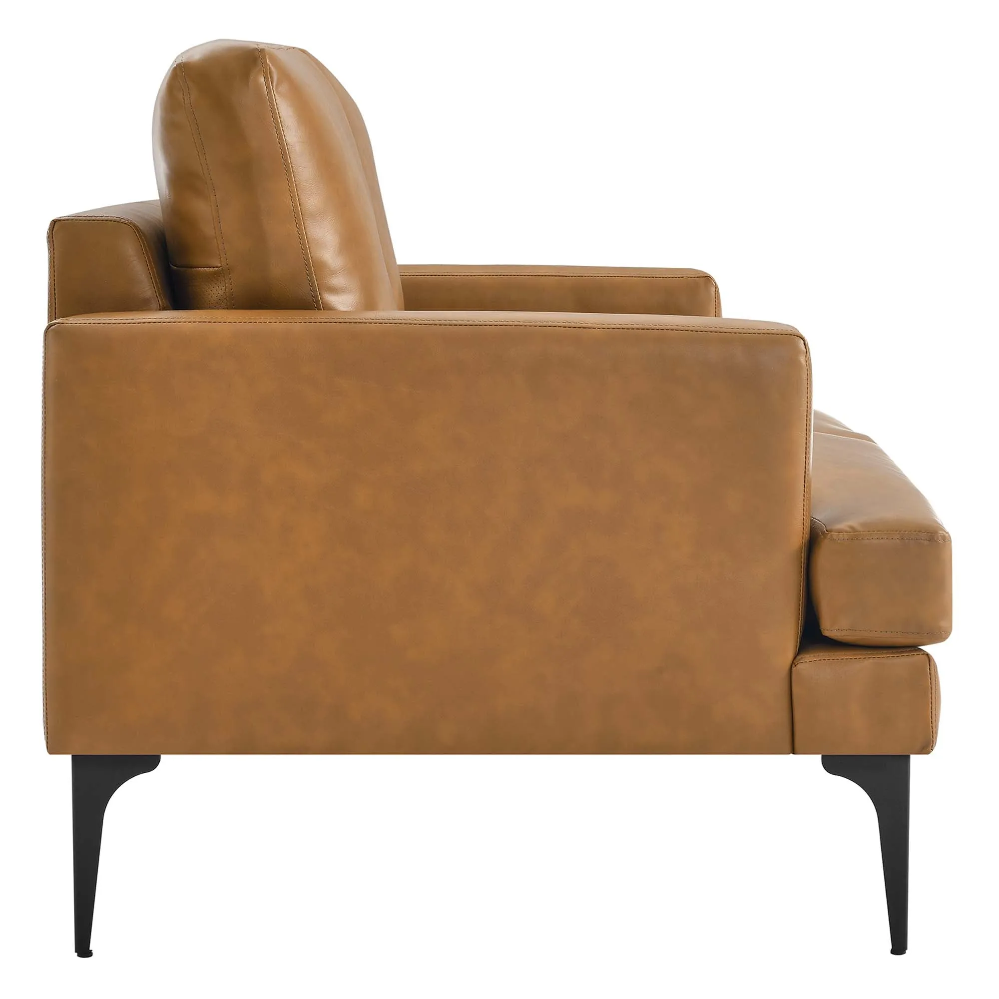 Evermore Vegan Leather Loveseat by Modway