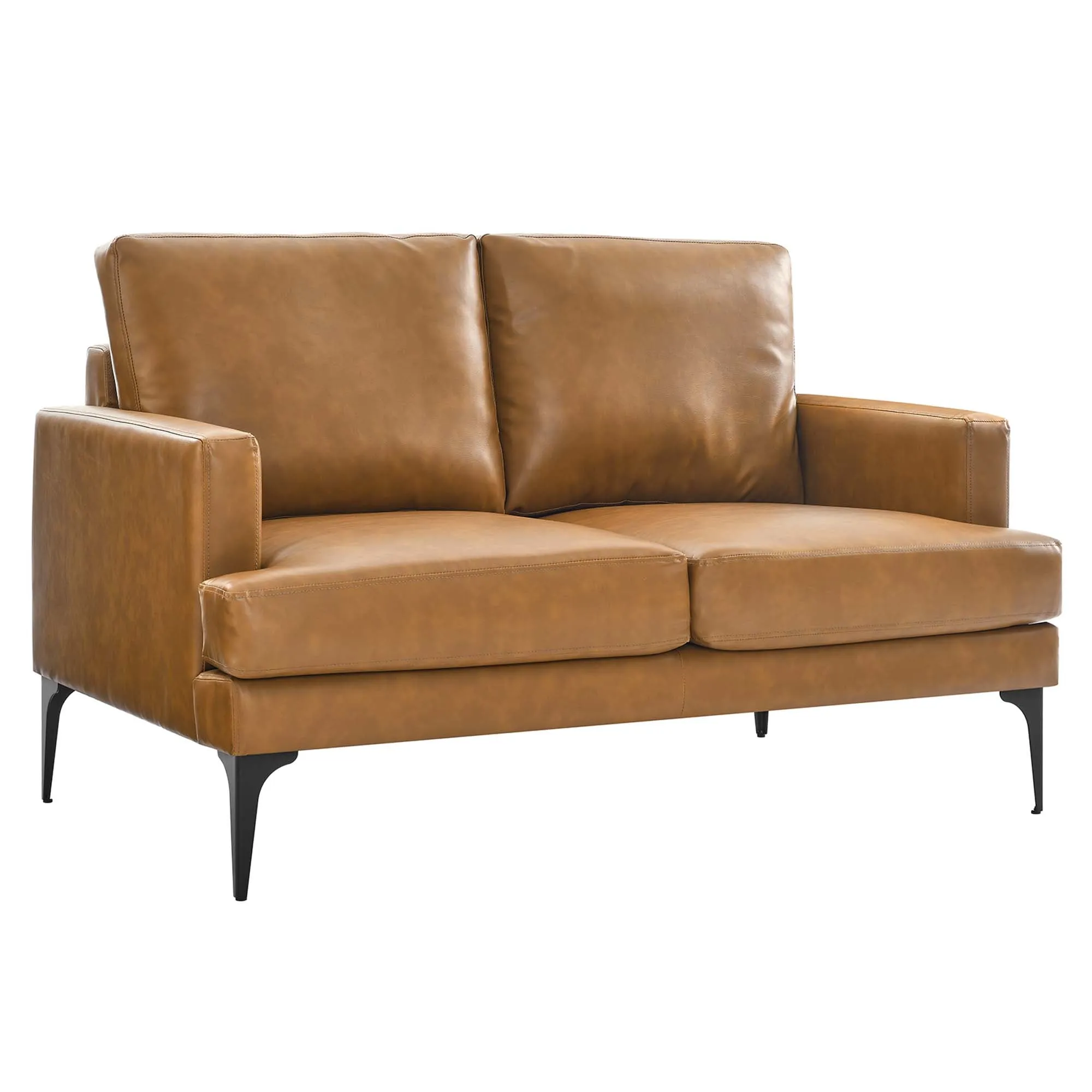 Evermore Vegan Leather Loveseat by Modway