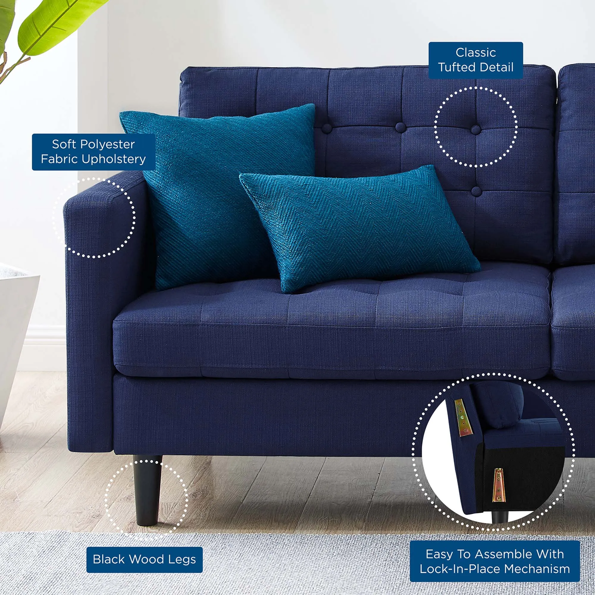 Exalt Tufted Fabric Sofa by Modway