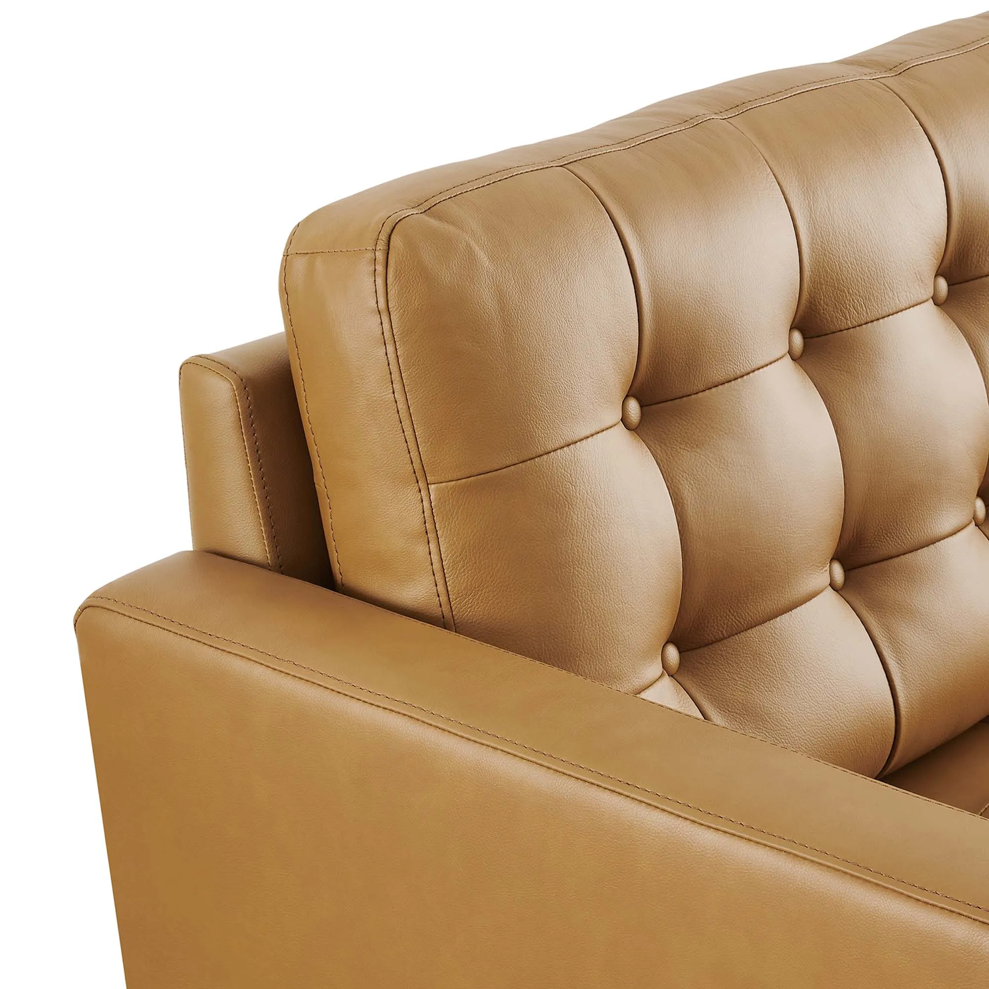 Exalt Tufted Leather Loveseat by Modway