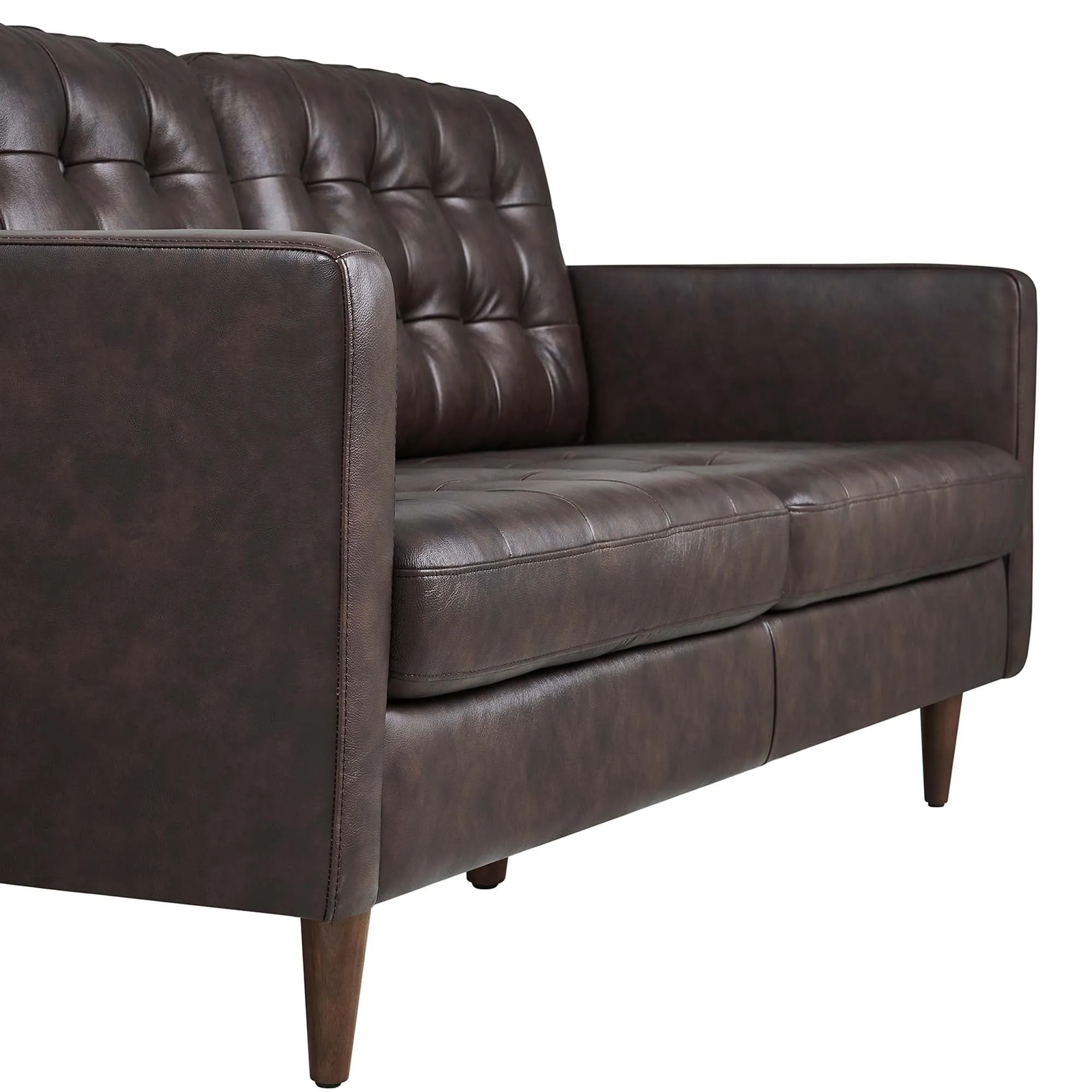 Exalt Tufted Leather Sofa by Modway