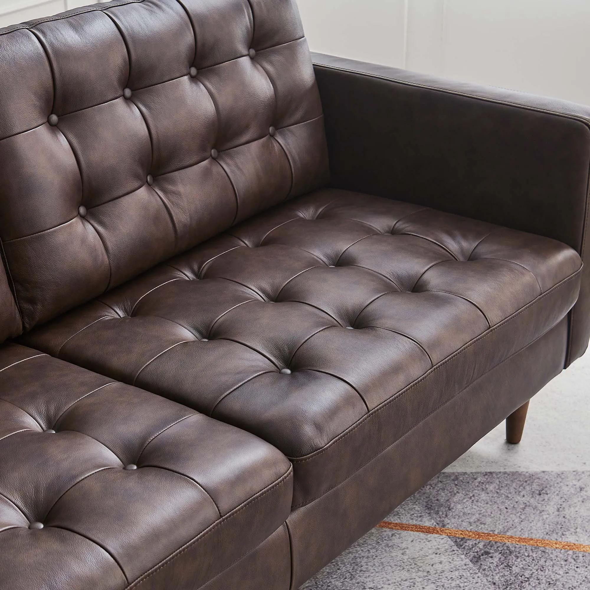 Exalt Tufted Leather Sofa by Modway