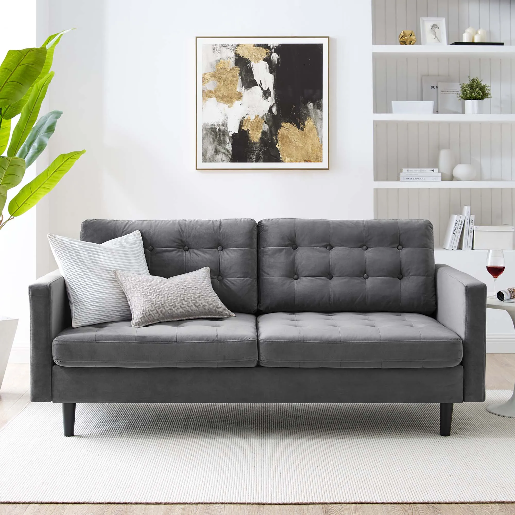 Exalt Tufted Performance Velvet Sofa by Modway