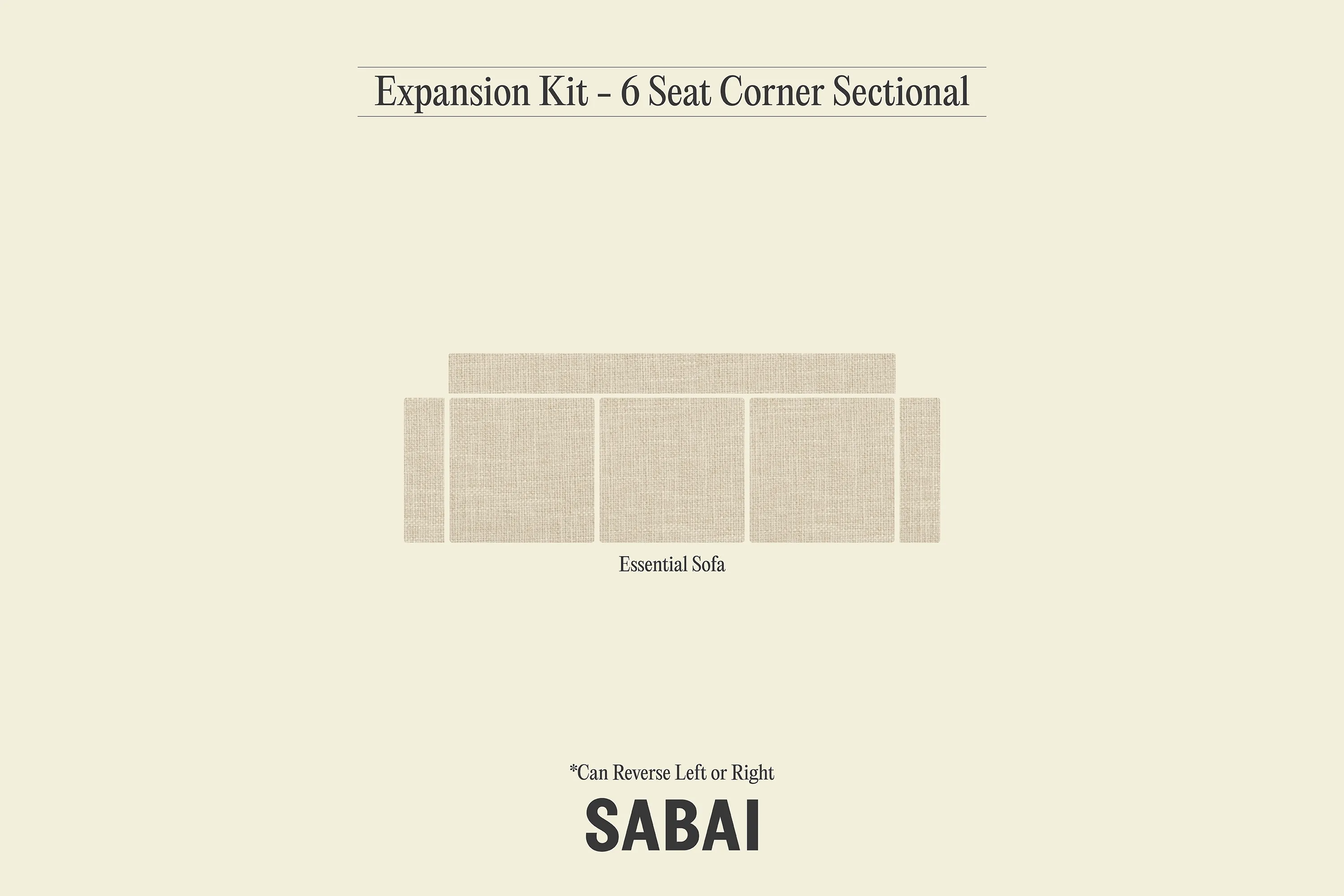 Expansion Kit: 6 Seat Corner Sectional in Upcycled Poly
