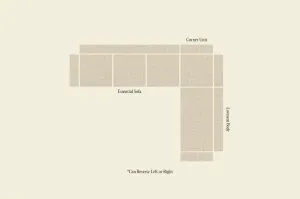 Expansion Kit: 6 Seat Corner Sectional in Upcycled Poly