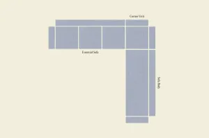 Expansion Kit: 7 Seat Corner Sectional in Upcycled Poly