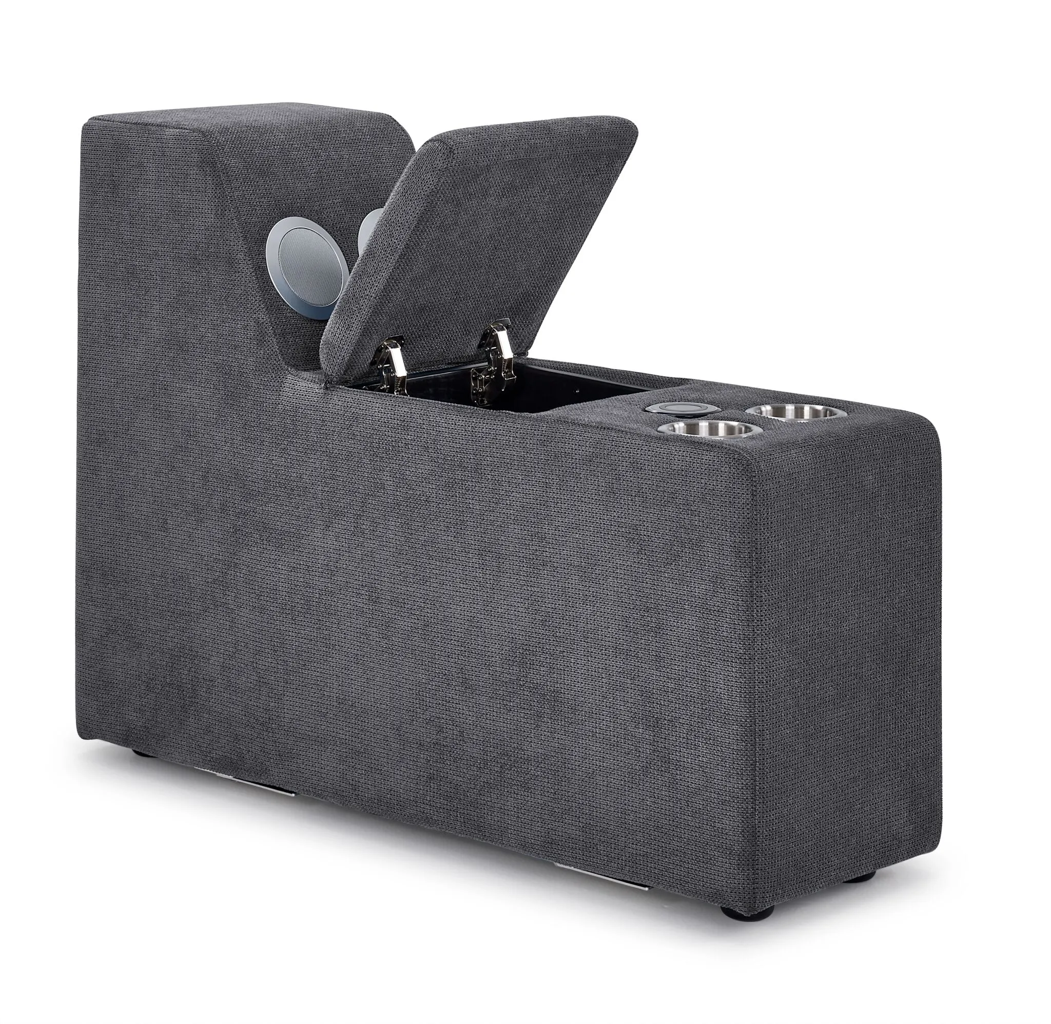 Feeling Connected - Connex 5-Piece Modular Sectional with Consoles - Light Grey