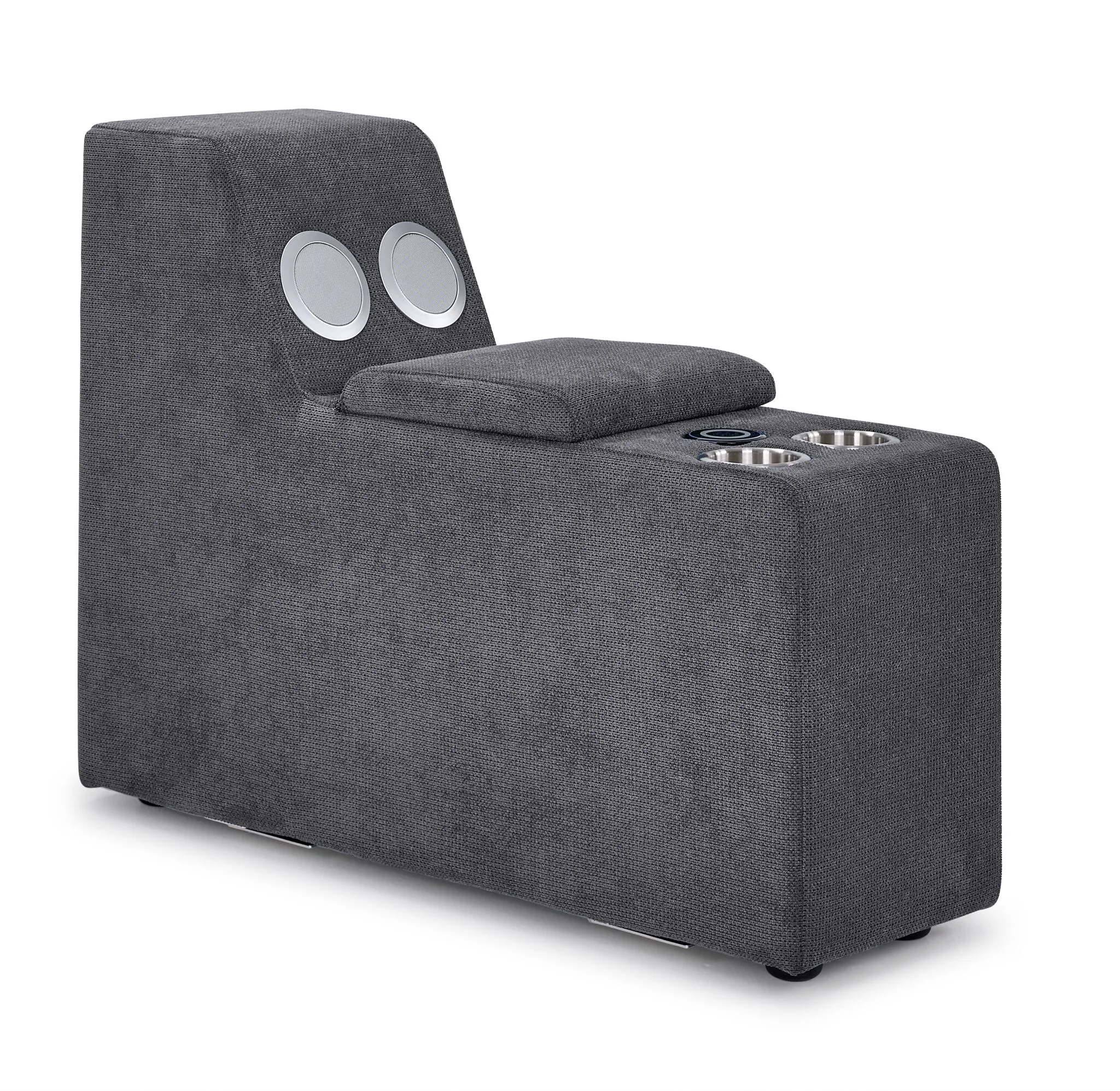 Feeling Connected - Connex 5-Piece Modular Sectional with Consoles - Light Grey
