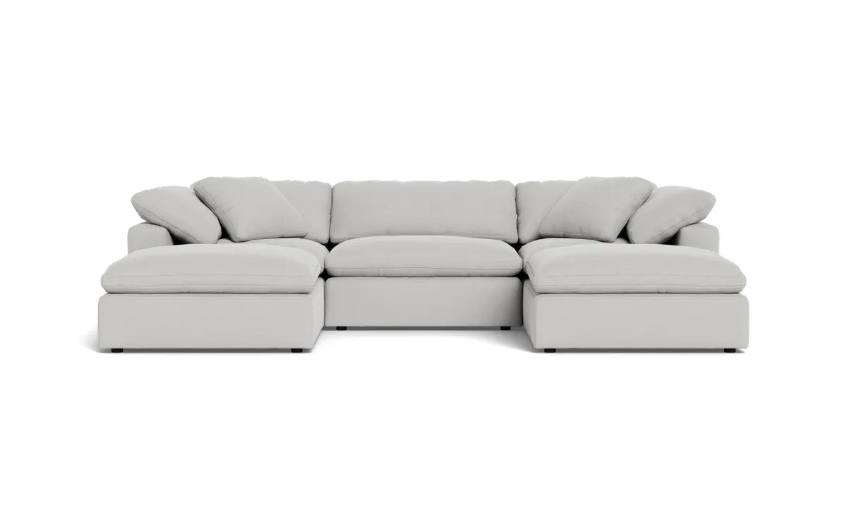 Fluffy 3 Piece Sofa W/Double Ottoman