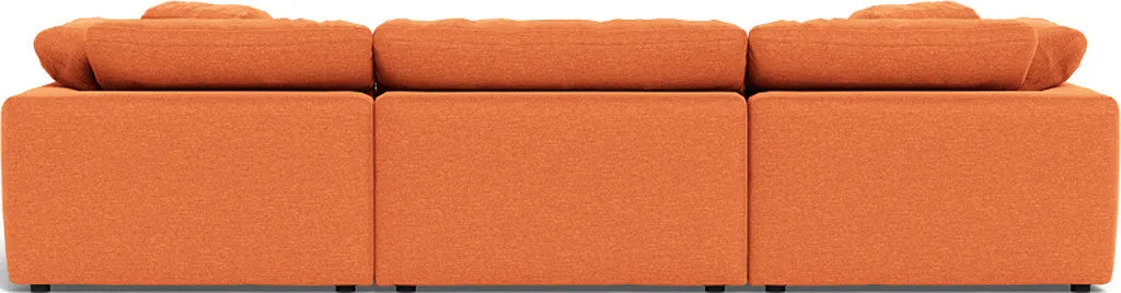 Fluffy 3 Piece Sofa W/Double Ottoman