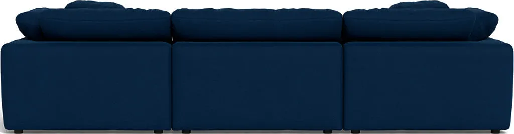 Fluffy 3 Piece Sofa W/Double Ottoman