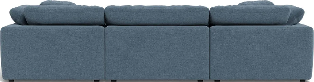 Fluffy 3 Piece Sofa W/Double Ottoman