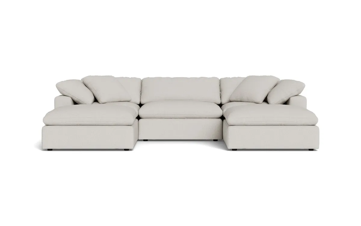 Fluffy 3 Piece Sofa W/Double Ottoman