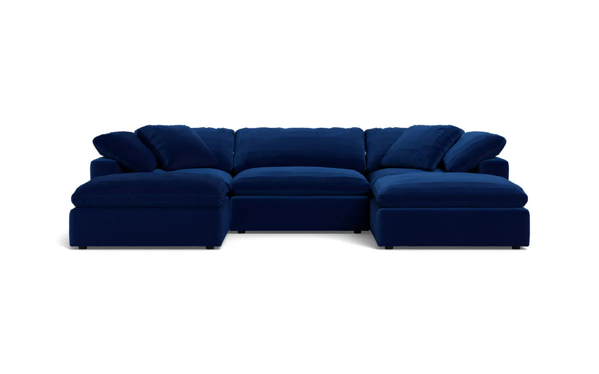 Fluffy 3 Piece Sofa W/Double Ottoman