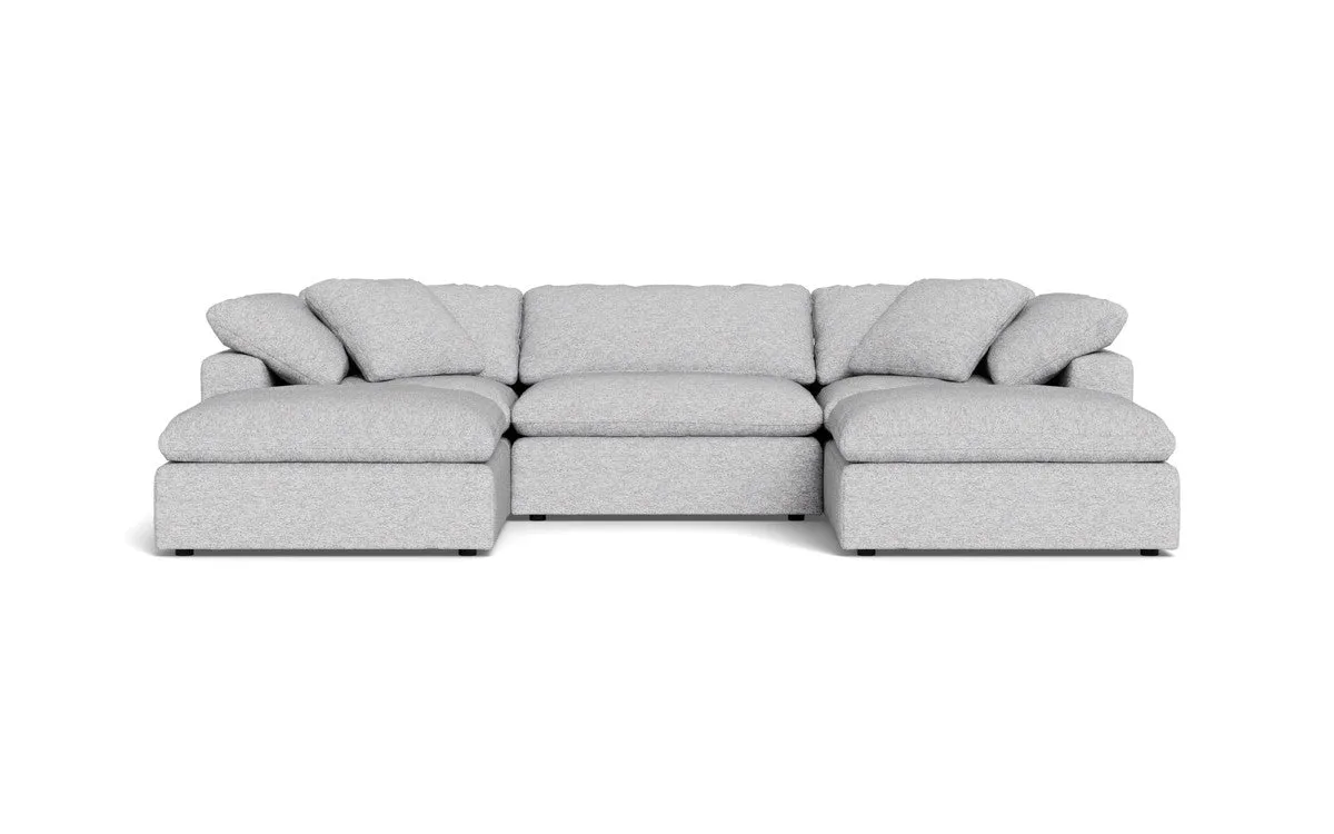 Fluffy 3 Piece Sofa W/Double Ottoman