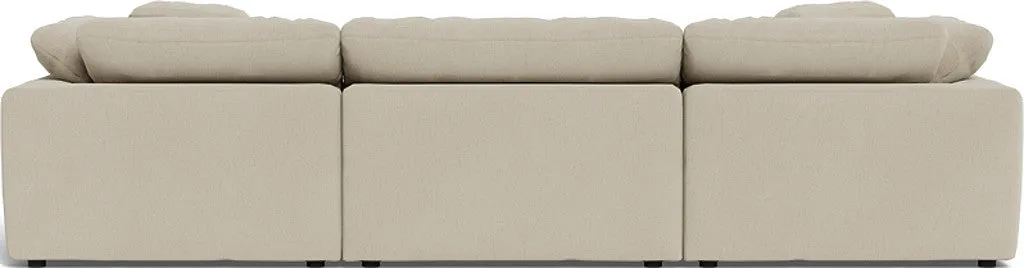Fluffy 3 Piece Sofa W/Double Ottoman