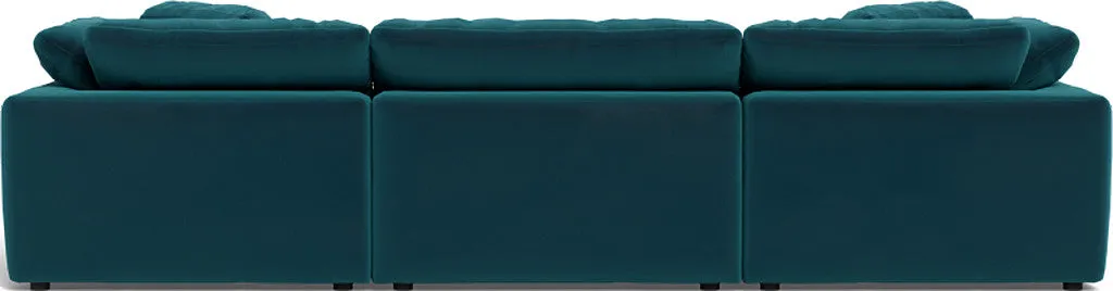 Fluffy 3 Piece Sofa W/Double Ottoman