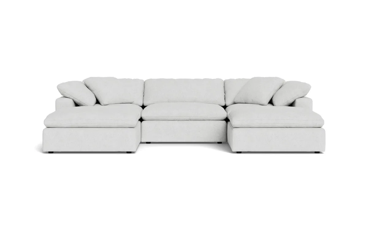 Fluffy 3 Piece Sofa W/Double Ottoman