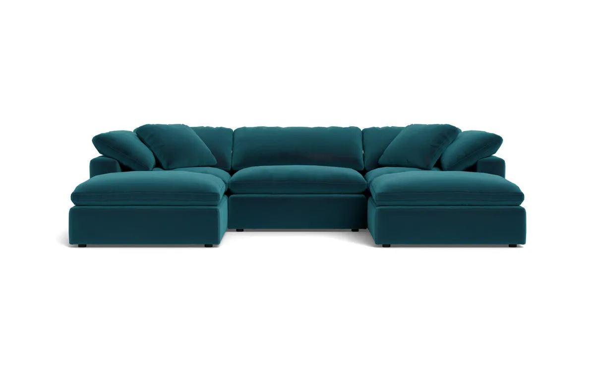 Fluffy 3 Piece Sofa W/Double Ottoman