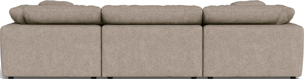 Fluffy 3 Piece Sofa W/Double Ottoman