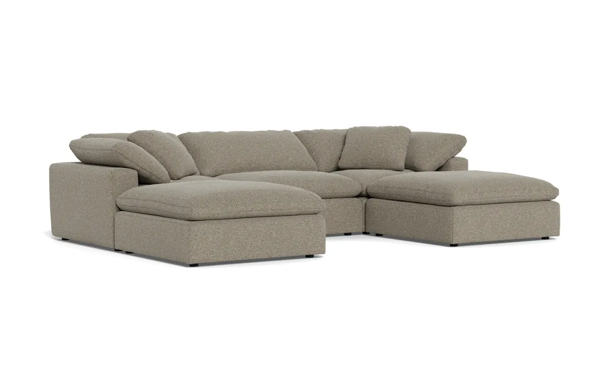 Fluffy 3 Piece Sofa W/Double Ottoman