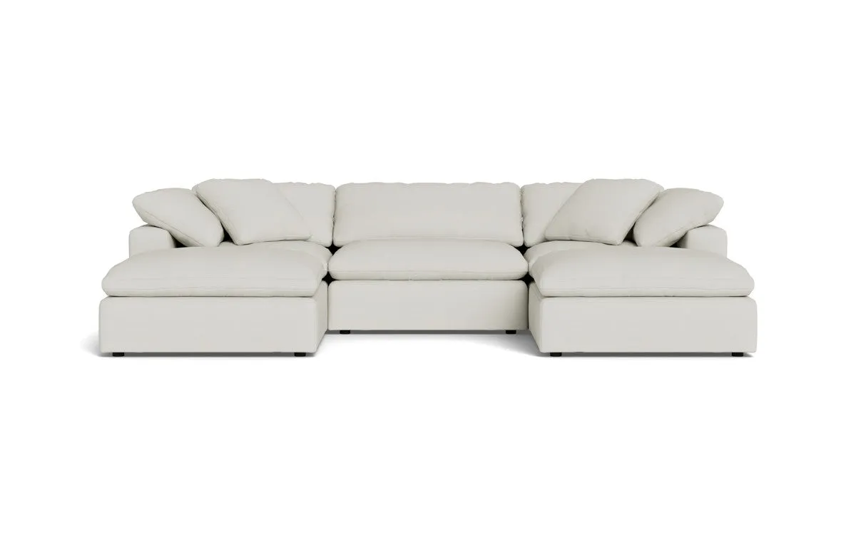 Fluffy 3 Piece Sofa W/Double Ottoman