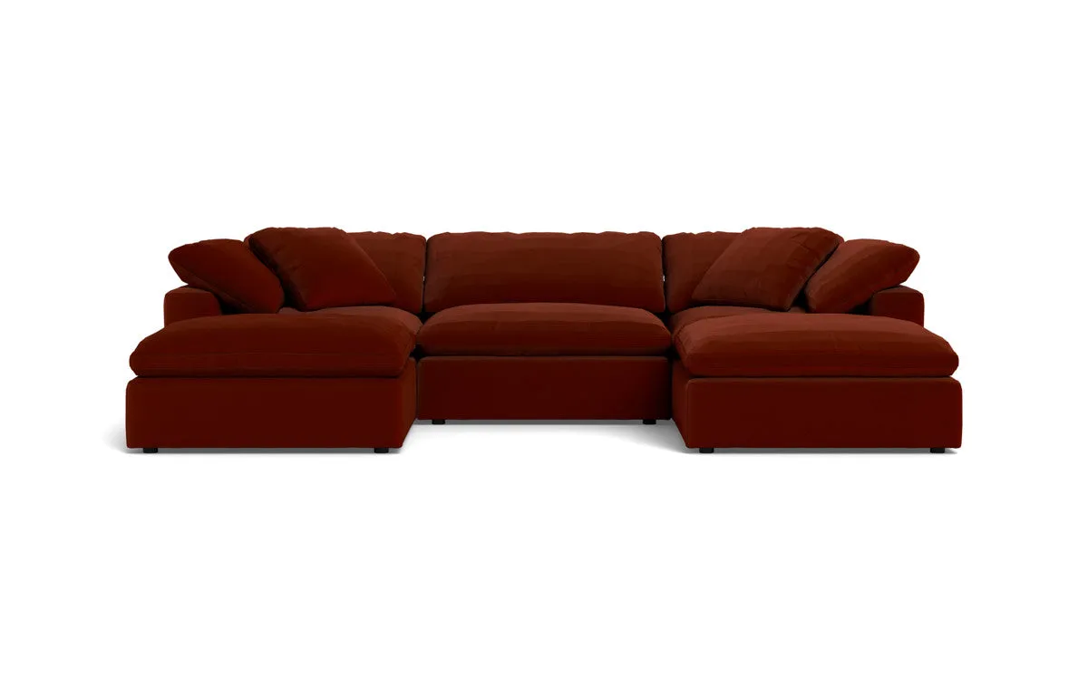Fluffy 3 Piece Sofa W/Double Ottoman