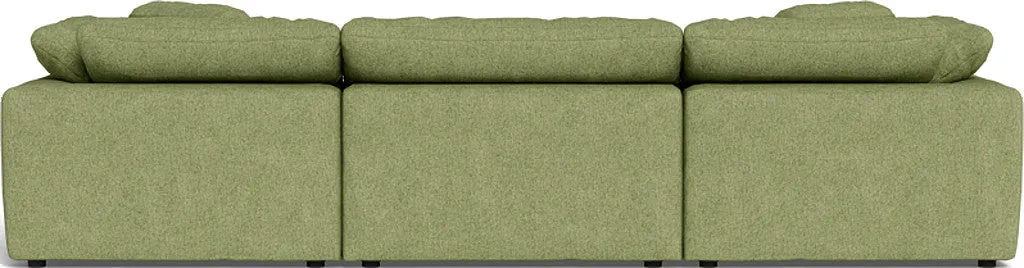 Fluffy 3 Piece Sofa W/Double Ottoman