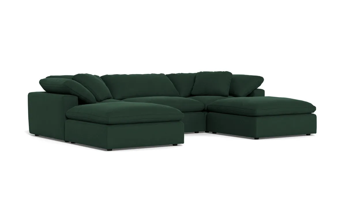 Fluffy 3 Piece Sofa W/Double Ottoman