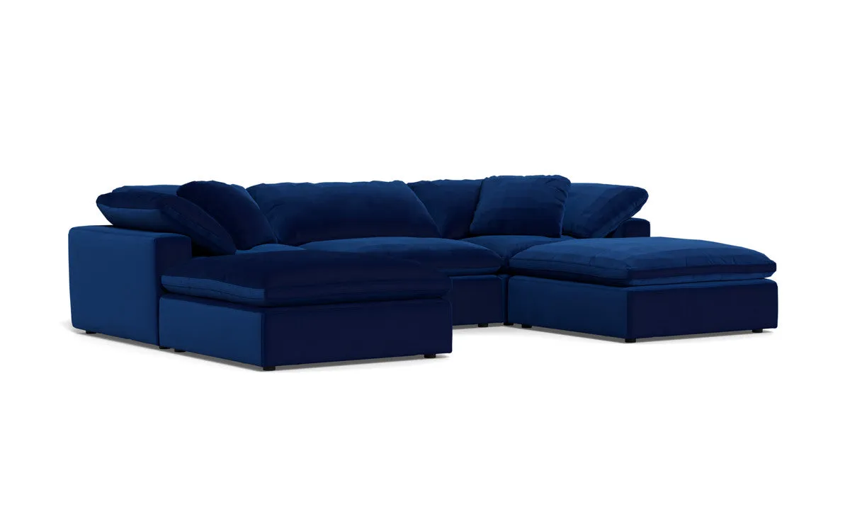 Fluffy 3 Piece Sofa W/Double Ottoman