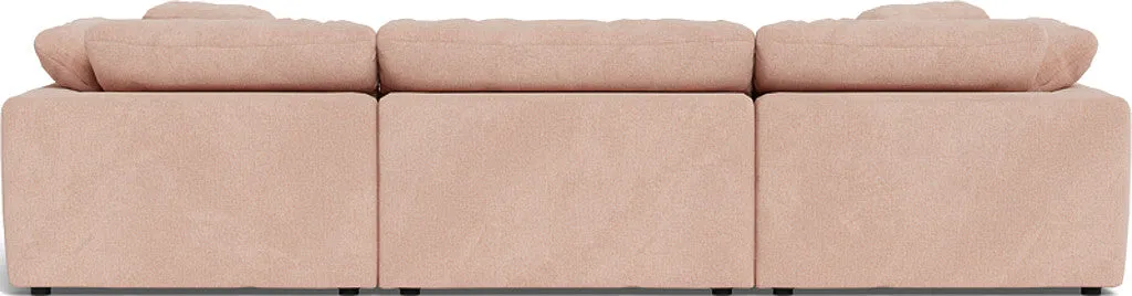 Fluffy 3 Piece Sofa W/Double Ottoman