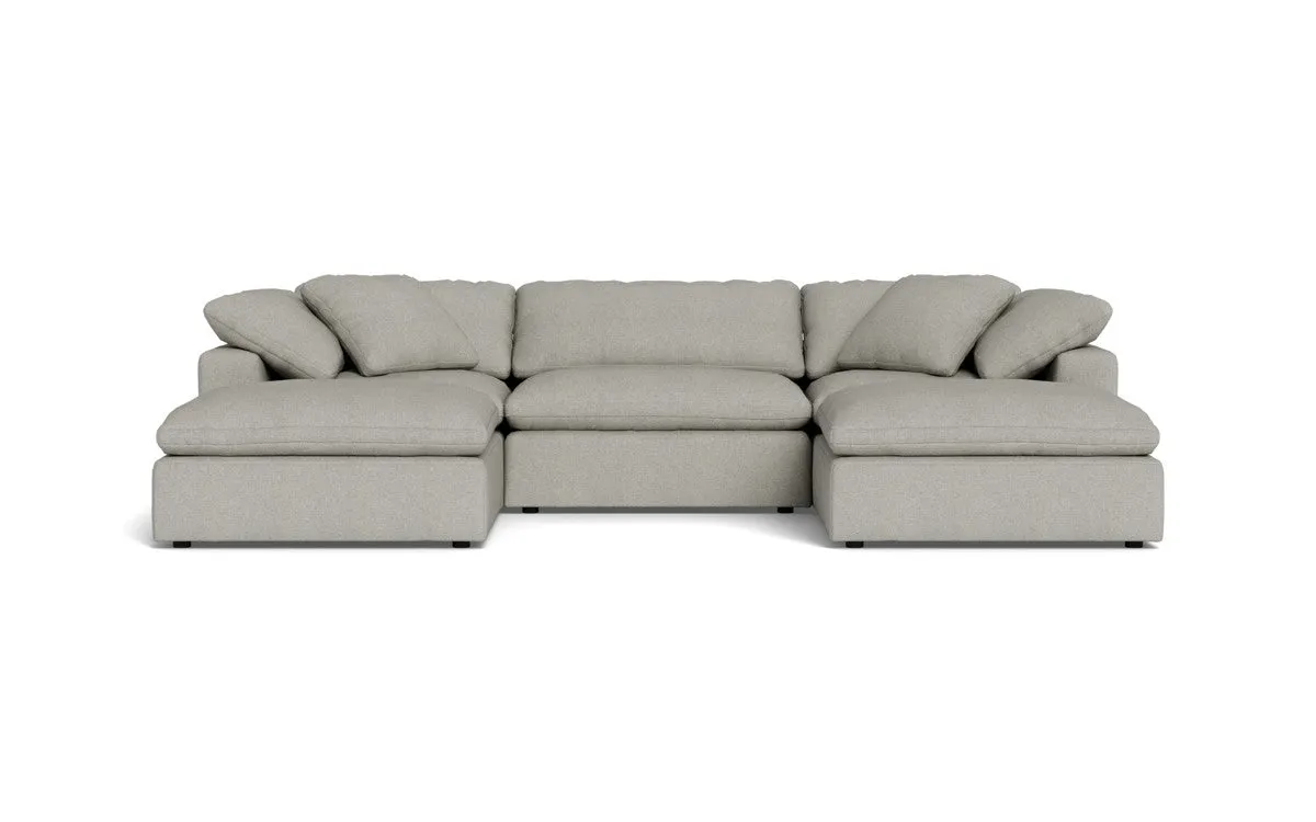 Fluffy 3 Piece Sofa W/Double Ottoman