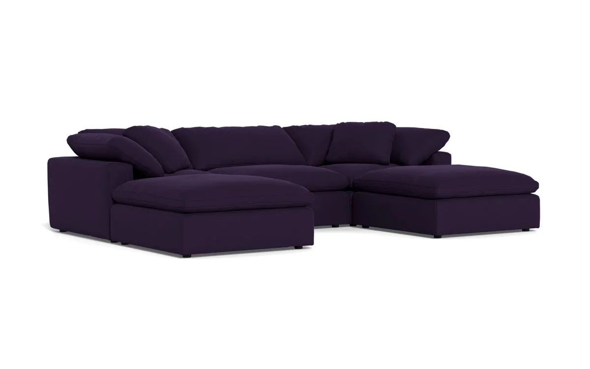 Fluffy 3 Piece Sofa W/Double Ottoman
