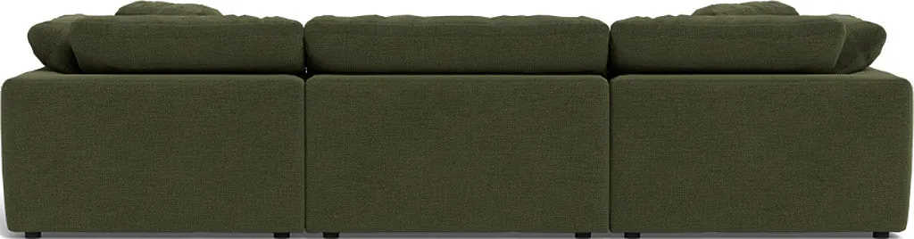 Fluffy 3 Piece Sofa W/Double Ottoman