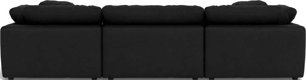 Fluffy 3 Piece Sofa W/Double Ottoman