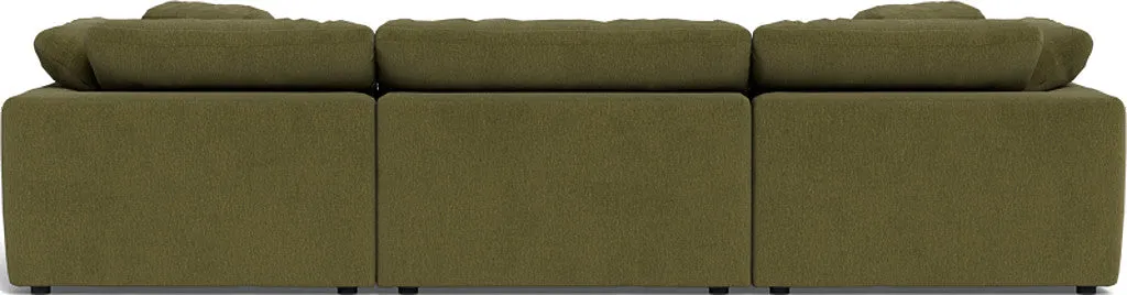 Fluffy 3 Piece Sofa W/Double Ottoman