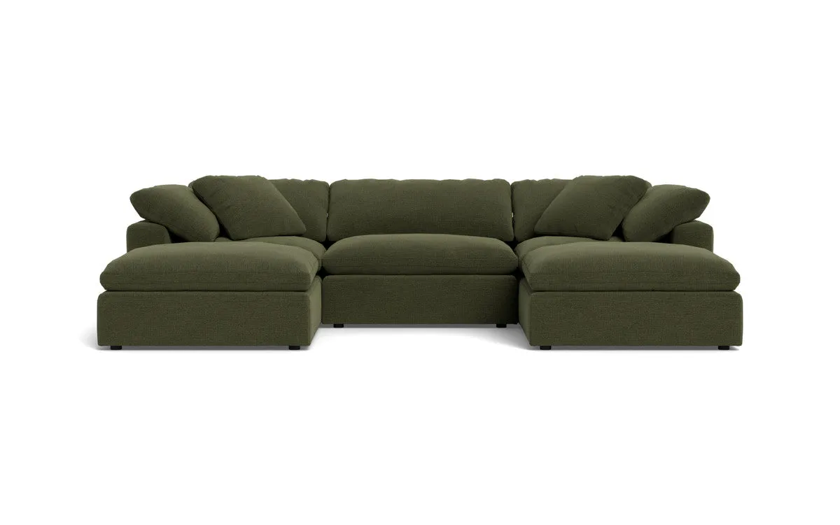 Fluffy 3 Piece Sofa W/Double Ottoman