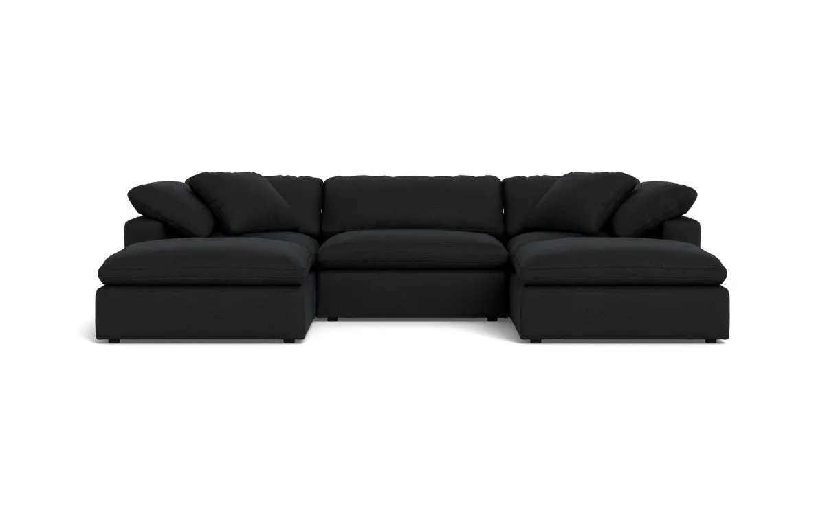 Fluffy 3 Piece Sofa W/Double Ottoman