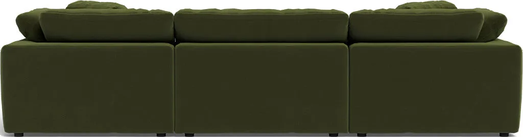 Fluffy 3 Piece Sofa W/Double Ottoman