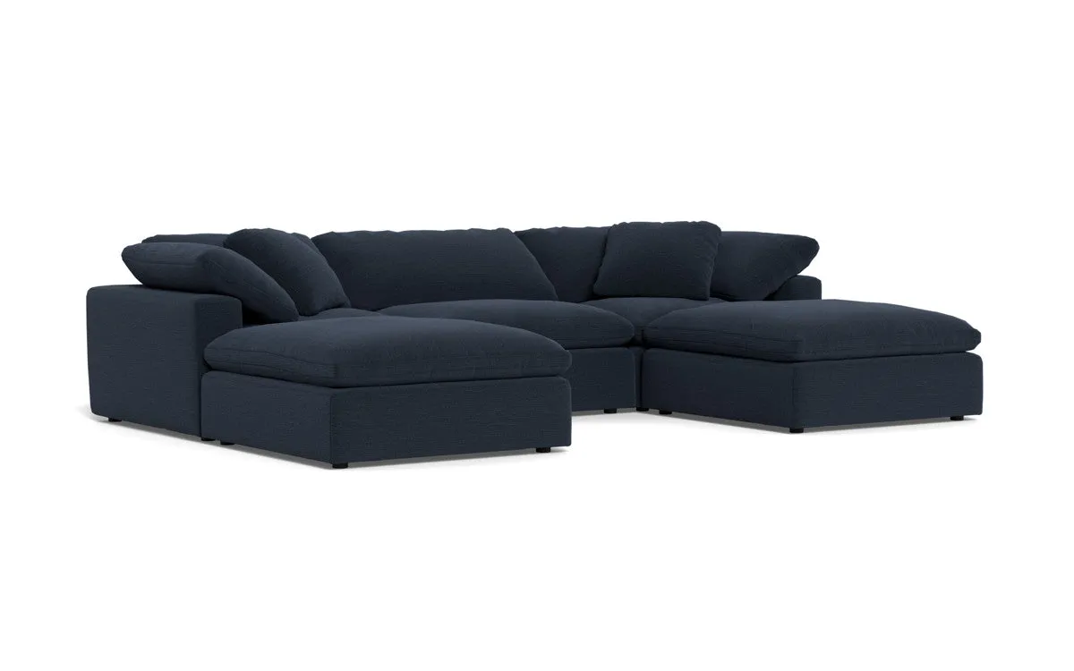 Fluffy 3 Piece Sofa W/Double Ottoman