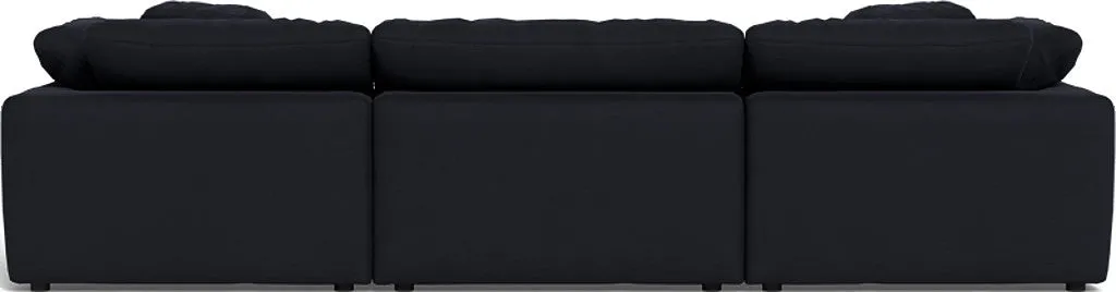 Fluffy 3 Piece Sofa W/Double Ottoman