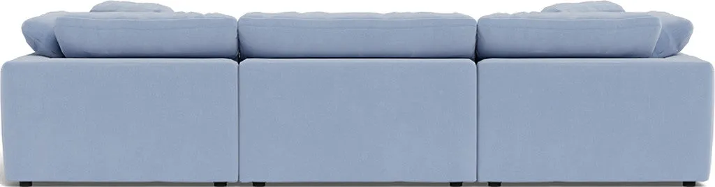 Fluffy 3 Piece Sofa W/Double Ottoman