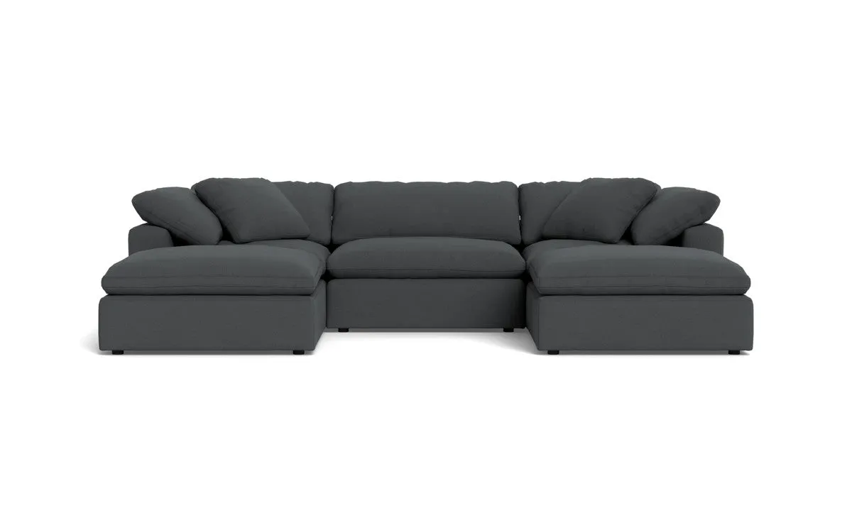 Fluffy 3 Piece Sofa W/Double Ottoman