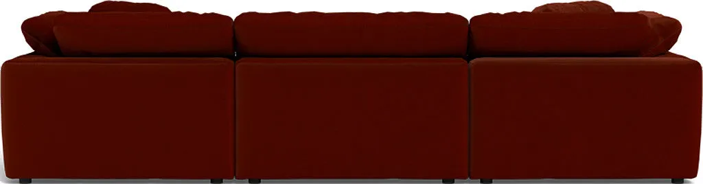 Fluffy 3 Piece Sofa W/Double Ottoman