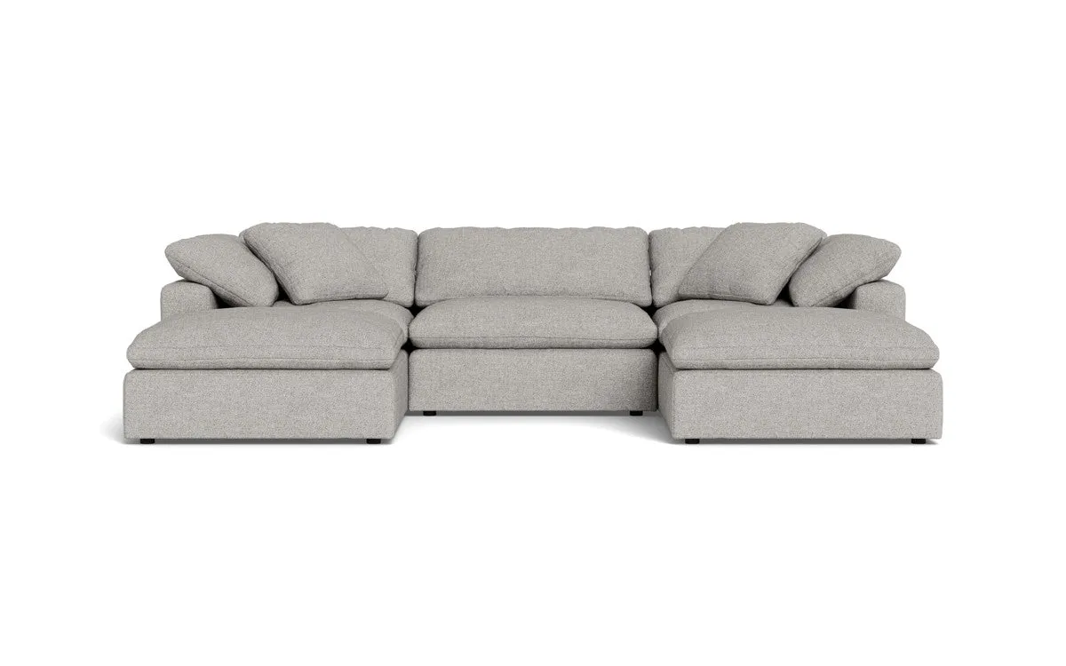 Fluffy 3 Piece Sofa W/Double Ottoman