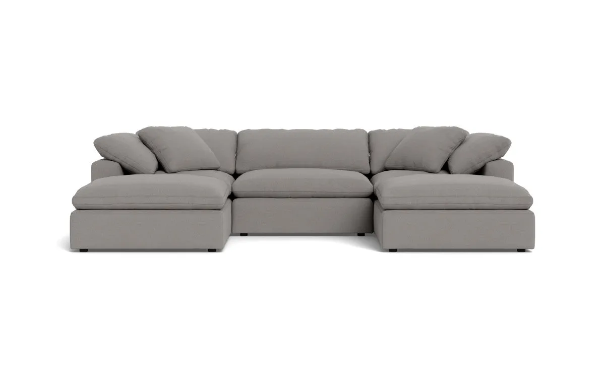 Fluffy 3 Piece Sofa W/Double Ottoman